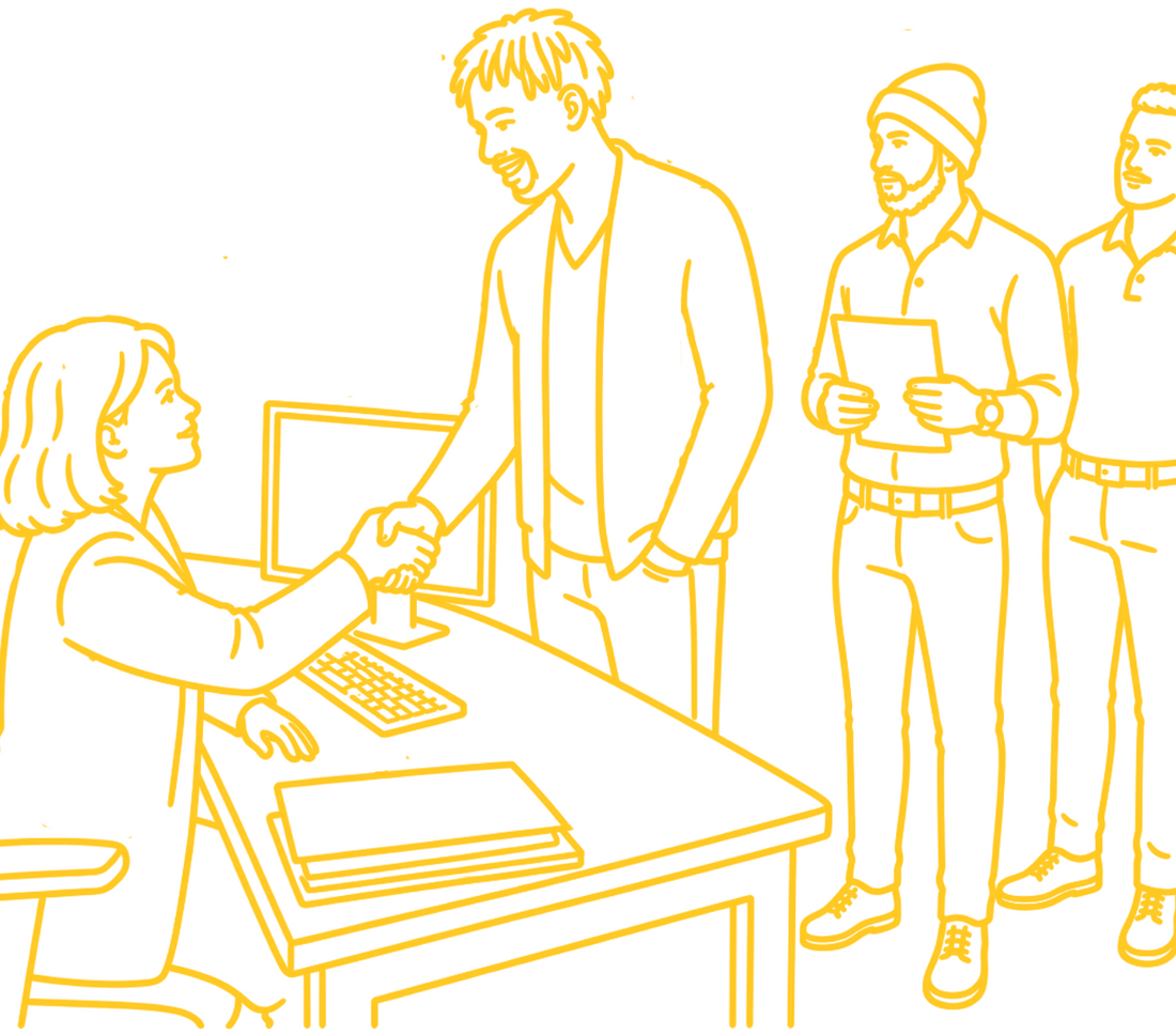 Candidates are interviewed