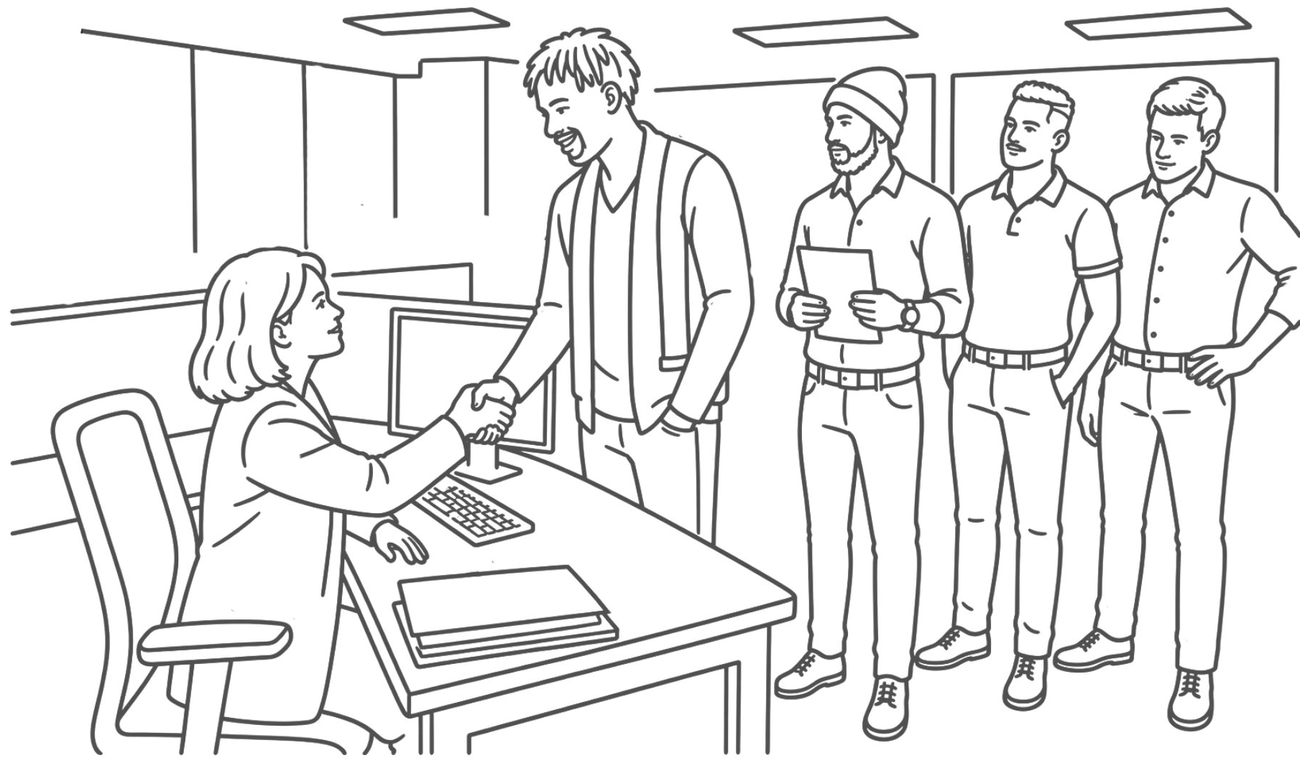 A matchmaker meeting and screening candidates for you