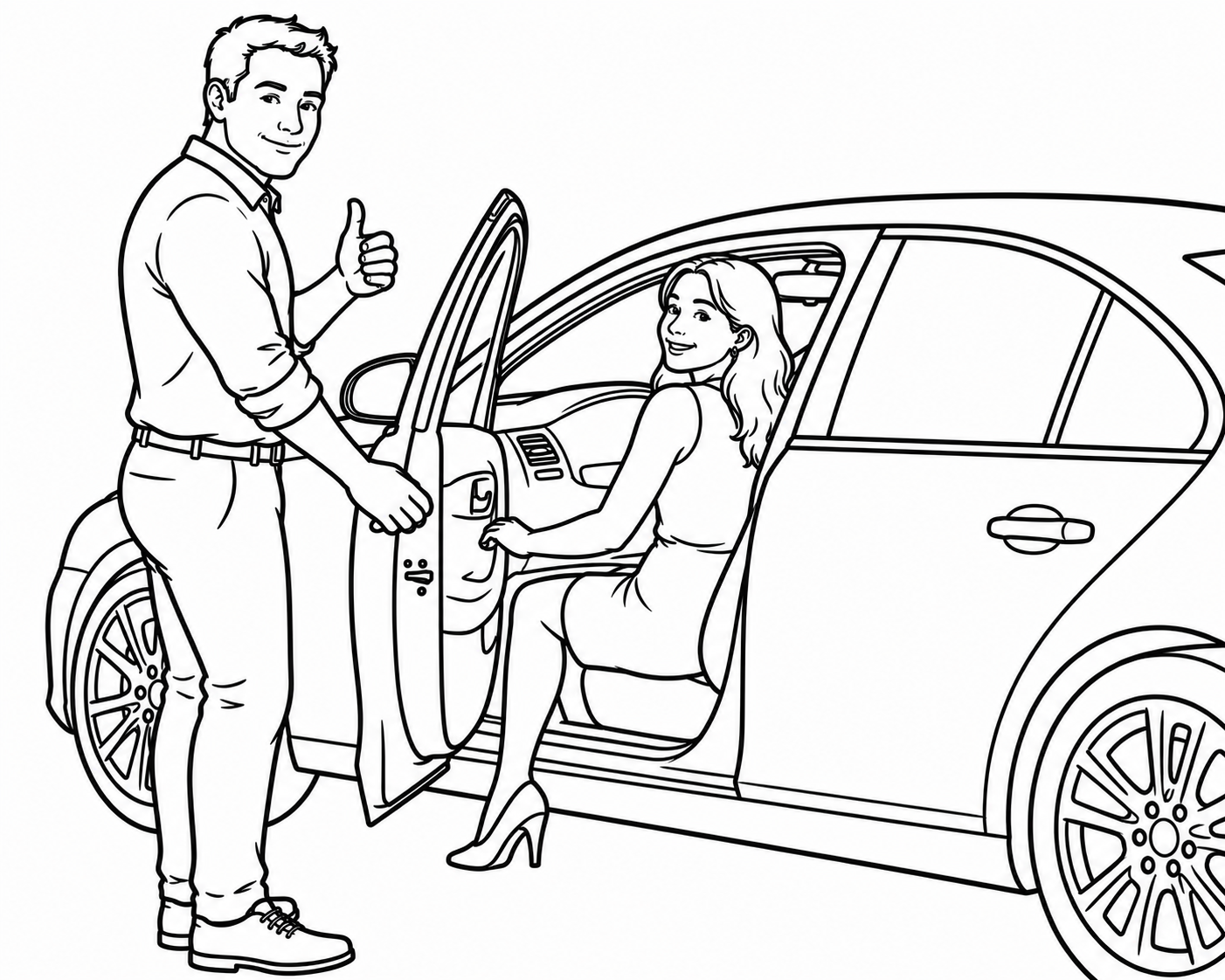 Illustration of a gentleman showing everyday courtesy and good manners.