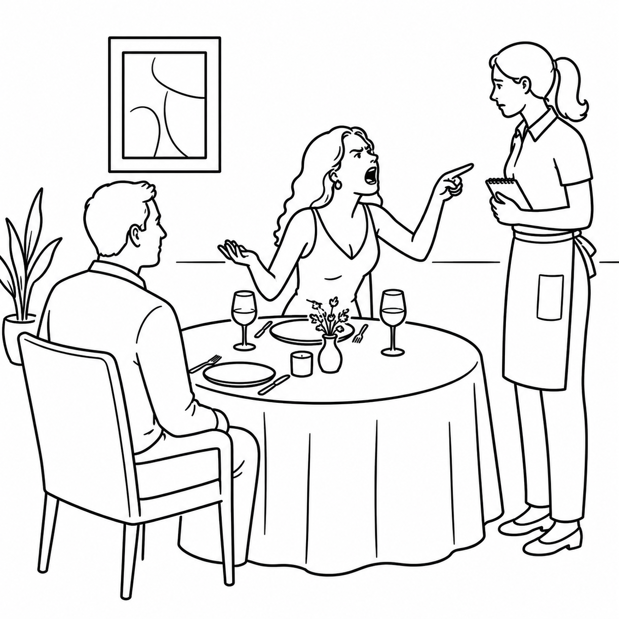 Illustration of red flags to watch for early in dating.